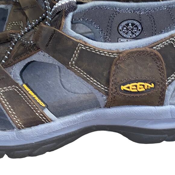 KEEN Venice Sport Waterproof Hiking Gorp Sandals 003989 size 6 grey/brown/blue - Picture 5 of 9